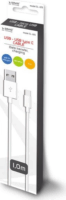 SAVIO USB-C apa - USB 2.0-A apa Adat- és töltőkábel 1m - Fehér