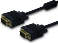 SAVIO D-Sub (VGA) apa - D-Sub (VGA) apa kábel 1.8m Fekete