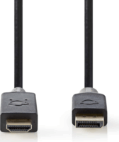 Nedis DisplayPort - HDMI Kábel 2.0m Antracit
