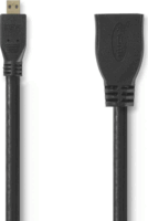 Nedis MicroHDMI - HDMI Nagy sebességű kábel Ethernet átvitellel 0.2m Fekete