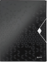 Leitz Wow Jumbo 30 mm A4 Gumis mappa - Fekete