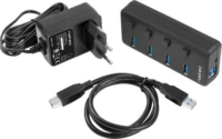 Natec Mantis 2 NHU-1557 USB 3.0 (4 port) Fekete
