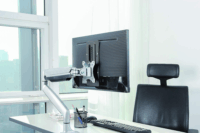 NewStar FPMA-LIFT100BLACK 10"-30" LCD TV/Monitor fix fali tartó adapter Fekete