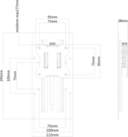 NewStar FPMA-LIFT100BLACK 10"-30" LCD TV/Monitor fix fali tartó adapter Fekete