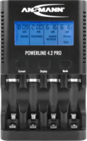 Ansmann Powerline 4.2 Pro 4x AA/AAA NiMH Akkumulátor Töltő + USB töltő bármilyen mobileszköz töltéséhez