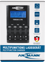 Ansmann Powerline 4.2 Pro 4x AA/AAA NiMH Akkumulátor Töltő + USB töltő bármilyen mobileszköz töltéséhez