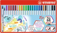 STABILO Pen 68 brush 0,4 mm Ecsetirón készlet - Vegyes szín