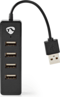 Nedis UHUBU2420BK USB 2.0 HUB (4 Port) Fekete