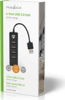 Nedis UHUBU2420BK USB 2.0 HUB (4 Port) Fekete