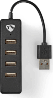 Nedis UHUBU2420BK USB 2.0 HUB (4 Port) Fekete