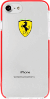 Ferrari FEGLHCP7RE Apple iPhone 7 Fényes Tok - Átlátszó / Piros