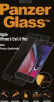 PanzerGlass™ Apple iPhone 6/6s/7/8 Plus Tokbarát Edzett üveg kijelzővédő, betekintésgátló szűrővel, fekete kerettel