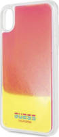 Guess California Apple iPhone X / Xs Sötétben Világító Hátlap Tok - Pink homok