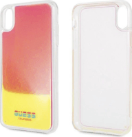 Guess California Apple iPhone X / Xs Sötétben Világító Hátlap Tok - Pink homok