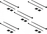 DeLOCK Kábelkötegelő talp 20 x 20 mm kábelkötegelővel 200 x 2.5 mm Fekete (10 talp + 10 kötegelő)