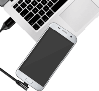 LOGILINK USB apa - MicroUSB 90° apa Adat- és töltőkábel 1m - Fekete