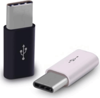 Savio MicroUSB anya - USB 3.1-C apa adapter Fekete