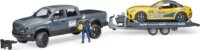Bruder RAM 2500 Power Wagon és Roadster Bruder Racing Team versenyautó 1:16