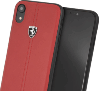 Ferrari Heritage Apple iPhone XR Hátlap Tok - Piros csíkos