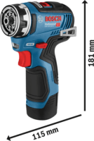 Bosch GSR 12V-35 FC Professional Solo Akkus fúró-csavarozó adapterekkel (Akku és töltő nélkül)