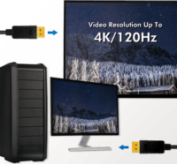 LogiLink DisplayPort 1.4 8K / 60 Hz kábel 1.0m Fekete