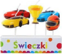 Autóversenyzős gyertya - 5 darabos