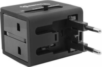 Sbox TA-23 Hálózati 2xUSB utazó adapter 2.1+1A Fekete