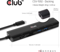 Club3D CSV-1592 Dokkoló USB-C eszközökhöz