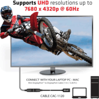 Club3D Mini Displayport - Displayport 1.4 Hosszabbító kábel 1.0m Fekete