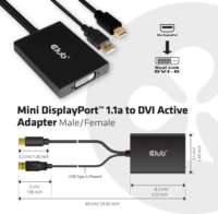 Club3D Mini Displayport - DVI-D Dual-Link active adapter