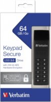 Verbatim 64GB Keypad Secure USB 3.0 Pendrive - Fekete