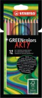 Stabilo GreenColors ARTY Hatszögletű színes ceruza készlet (12 db/csomag)