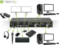 Techly 101928 Dual DisplayPort 2-port KVM Switch