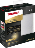 Toshiba 2TB Canvio Slim USB 3.0 Külső HDD - Ezüst