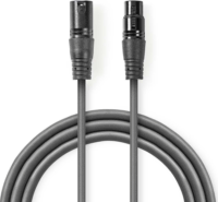 Nedis XLR - XLR Digitális DMX-kábel 1.5m (XLR 3 Tűs apa - XLR 3 Tűs anya)
