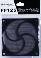 SilverStone FF125 120mm mágneses ventilátor porszűrő - Fekete