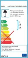 Avide ABLDLRGB-CALENDAR-4W-BL Akkus LED Asztali Lámpa - Fekete