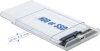 DELOCK 42617 2.5" USB 3.1 Gen 2 Külső HDD ház - Átlátszó