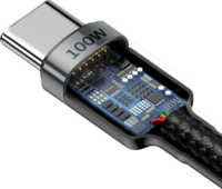 Baseus Cafule USB-C apa - USB-C apa Adat- és töltőkábel 2m - Fekete/Szürke