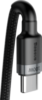 Baseus Cafule USB-C apa - USB-C apa Adat- és töltőkábel 2m - Fekete/Szürke