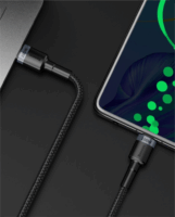 Baseus Cafule USB-C apa - USB-C apa Adat- és töltőkábel 2m - Fekete/Szürke