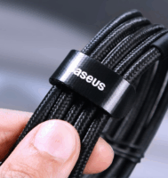 Baseus Cafule USB-C apa - USB-C apa Adat- és töltőkábel 2m - Fekete/Szürke