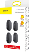 Baseus ACGGBK-01 öntapadós autós akasztó 4db - Fekete