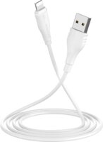 Borofone USB apa - Lightning apa iPhone töltőkábel 3m - Fehér