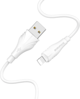 Borofone USB apa - Lightning apa iPhone töltőkábel 3m - Fehér