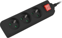 Lanberg PS1-03E-0300-BK 220V túlfeszültség védő hálózati elosztó 3.0m - Fekete