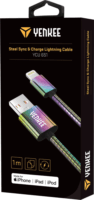 Yenkee USB apa - Lightning apa iPhone Szinkronizáló- és töltőkábel 1m - Fémes