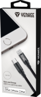 Yenkee USB-C apa - Lightning apa Szinkronizáló- és töltőkábel 1m - Fekete