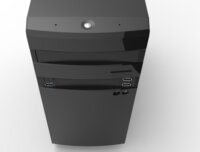 AIO Bohemian II Gloss Black fekete mATX számítógép ház - táp nélkül