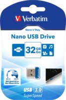 Verbatim 32GB Store 'n' Stay Nano USB 3.0 Pendrive - Kék